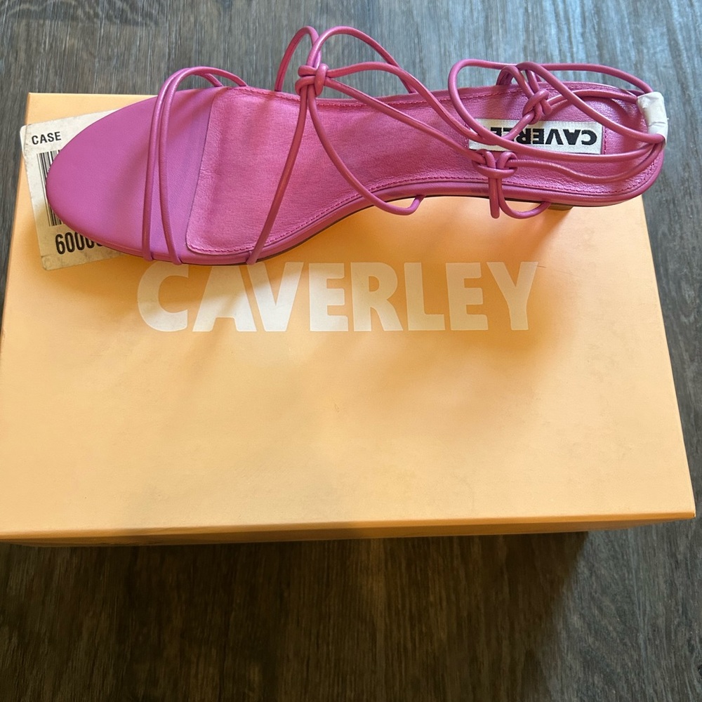 Pink Strappy Sandals with Ankle Strap